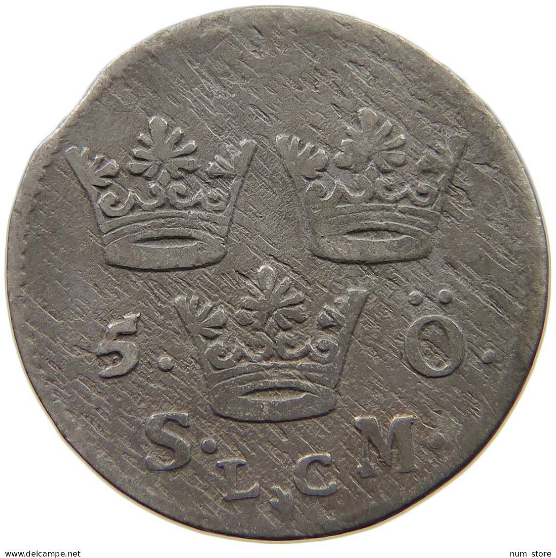 SWEDEN 5 ORE 1710 Karl XII. (1697-1718) #t007 0331 - Suède