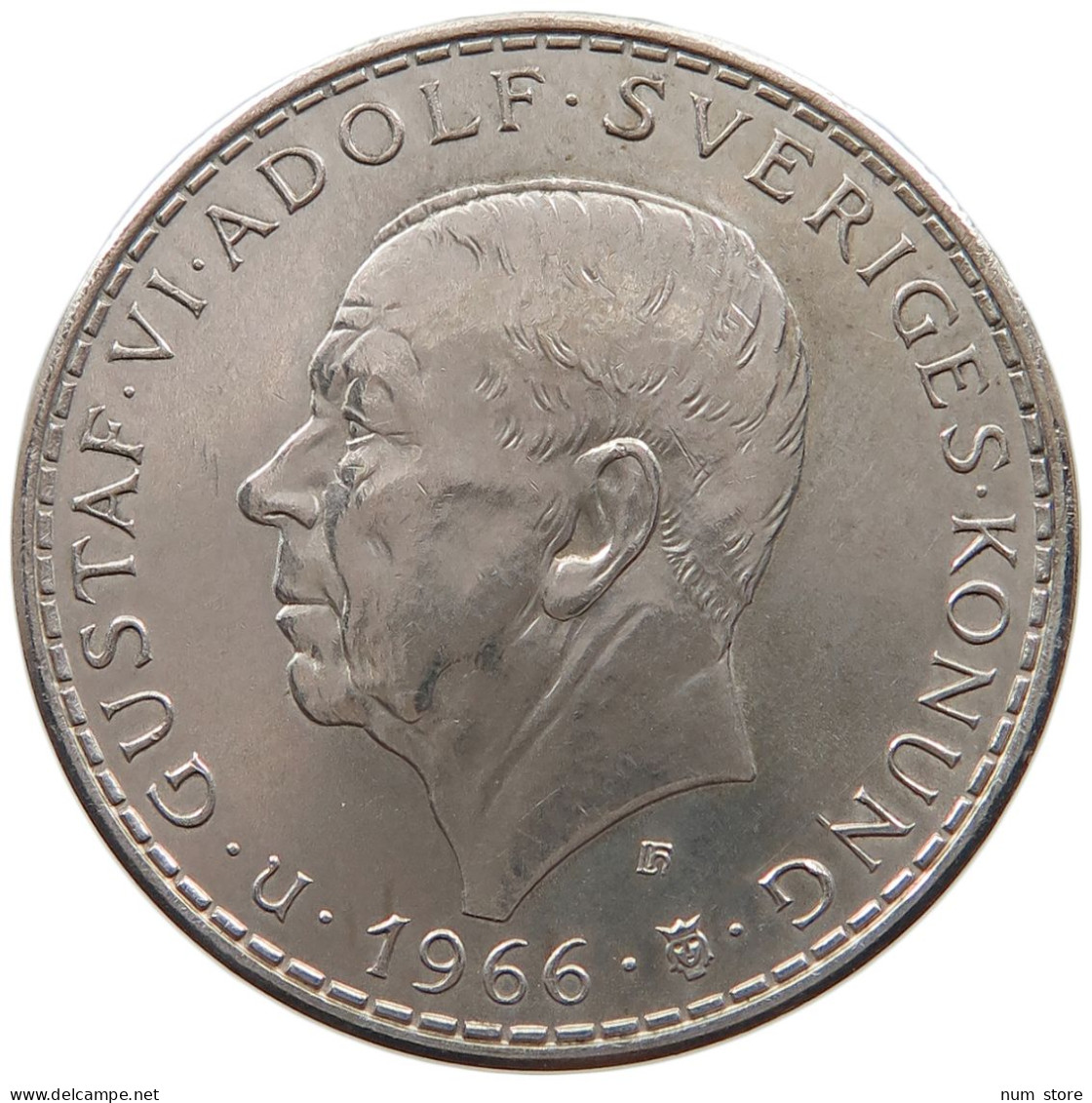 SWEDEN 5 KRONOR 1966 Gustav VI. Adolf (1950-1973) #a052 0027 - Suède