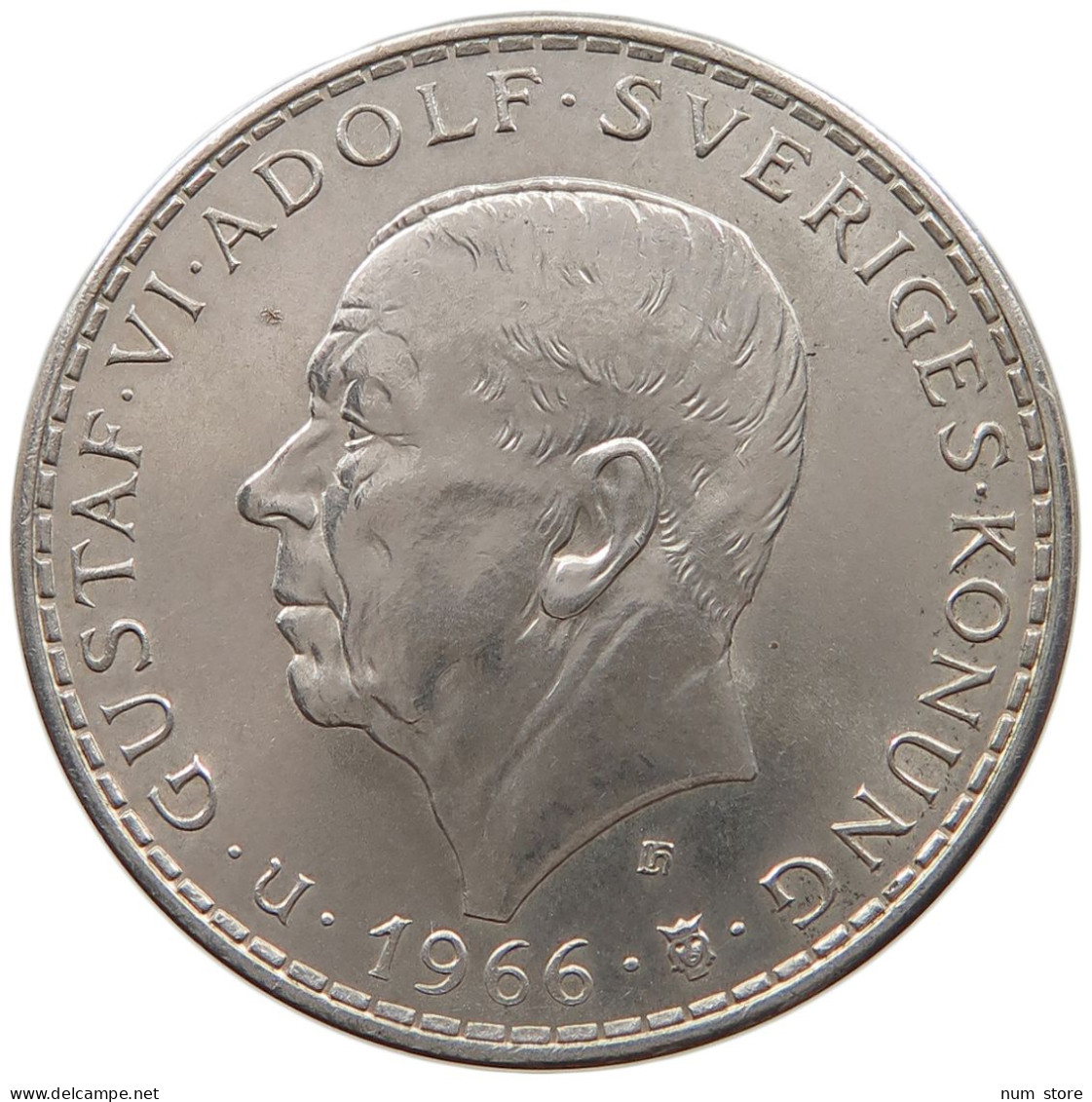 SWEDEN 5 KRONOR 1966 Gustav VI. Adolf (1950-1973) #a052 0029 - Suède