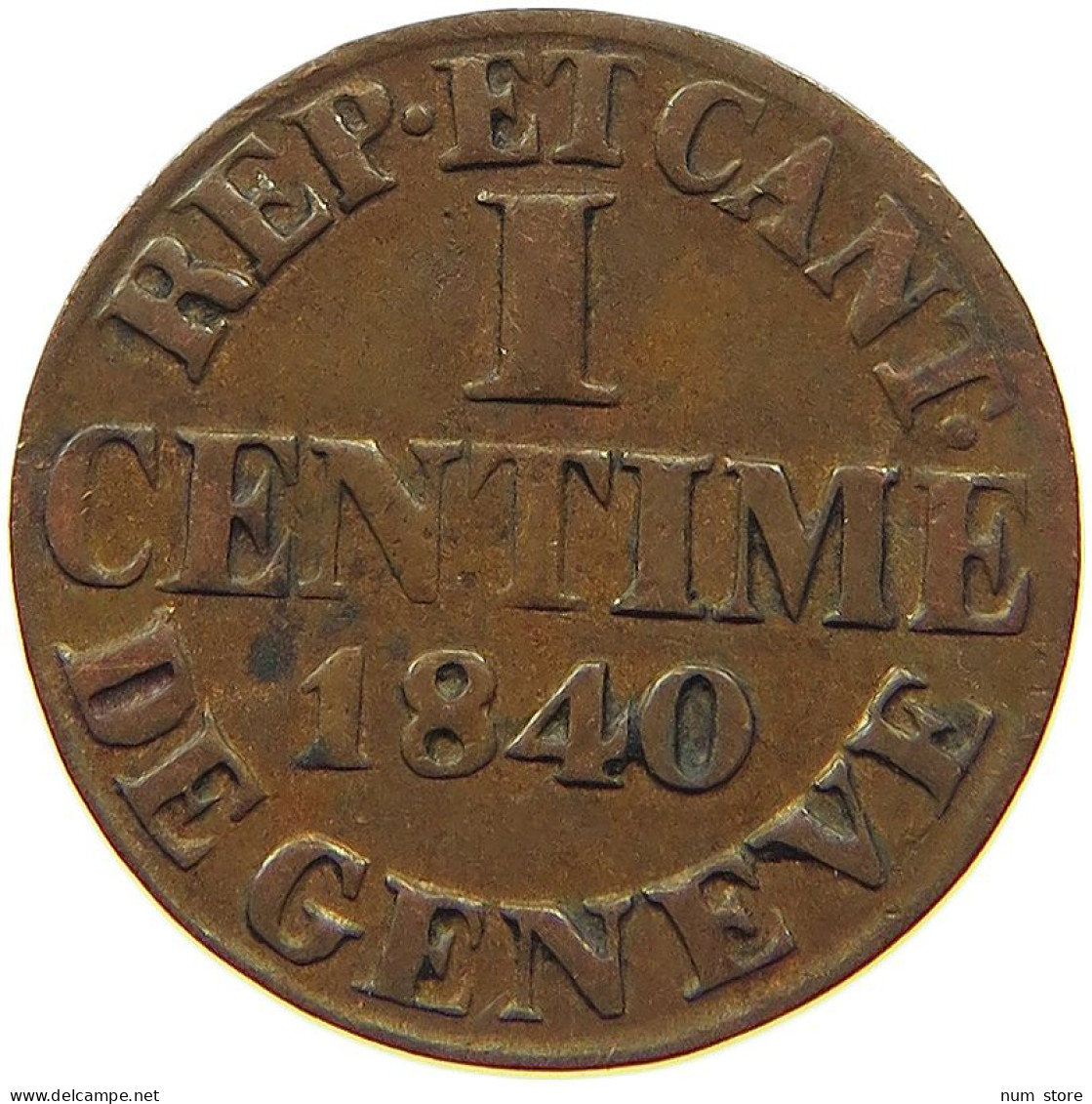 SWITZERLAND GENF GENEVE CENTIMES 1840  #t071 0055 - Autres & Non Classés