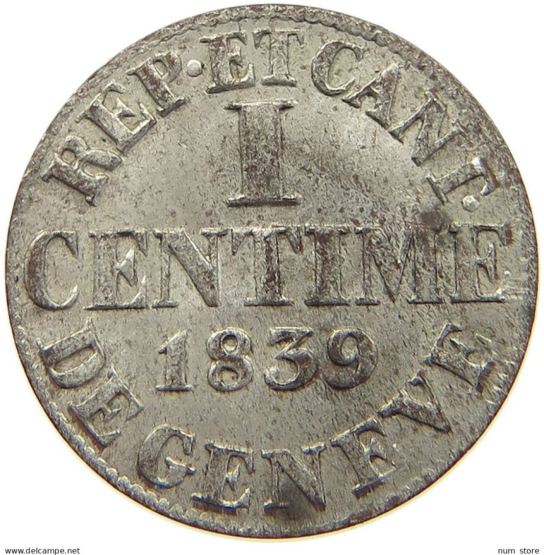 SWITZERLAND GENF GENEVE CENTIMES 1839  #t070 0567 - Autres & Non Classés