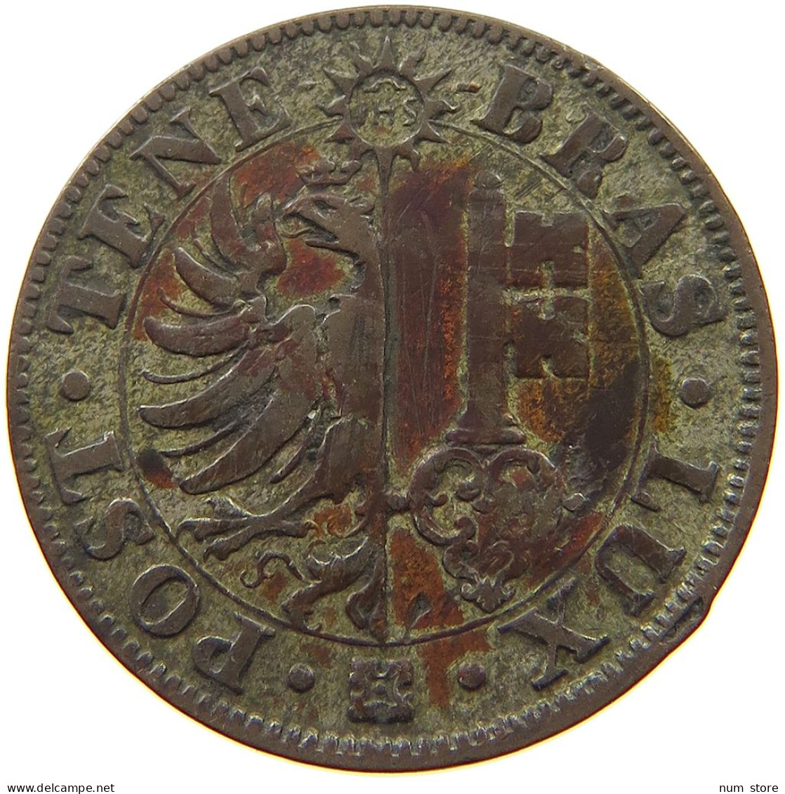 SWITZERLAND GENF GENEVE 4 CENTIMES 1839 GENEVE COUNTERMARK #t098 0591 - Autres & Non Classés