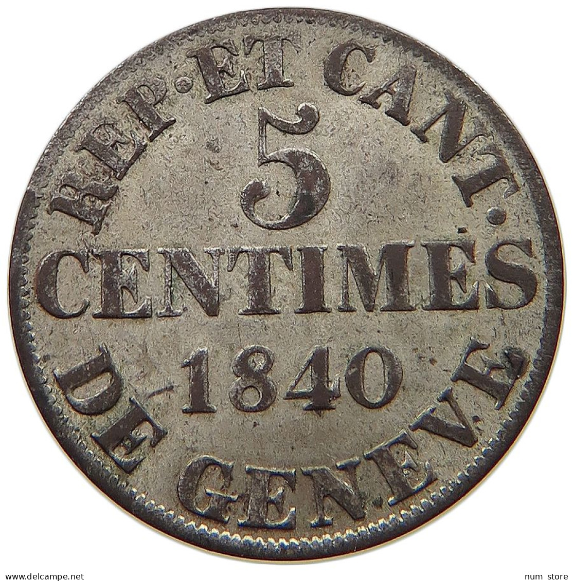 SWITZERLAND GENF GENEVE 5 CENTIMES 1840  #t099 0489 - Autres & Non Classés