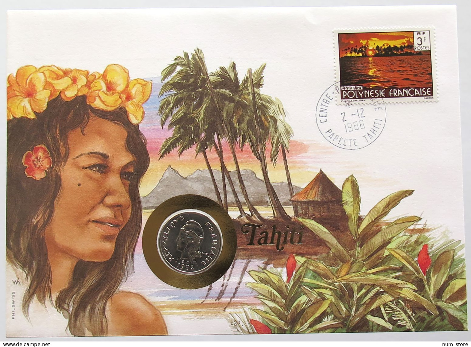 TAHITI STATIONERY 10 FRANCS 1984  #bs18 0089 - Tahiti