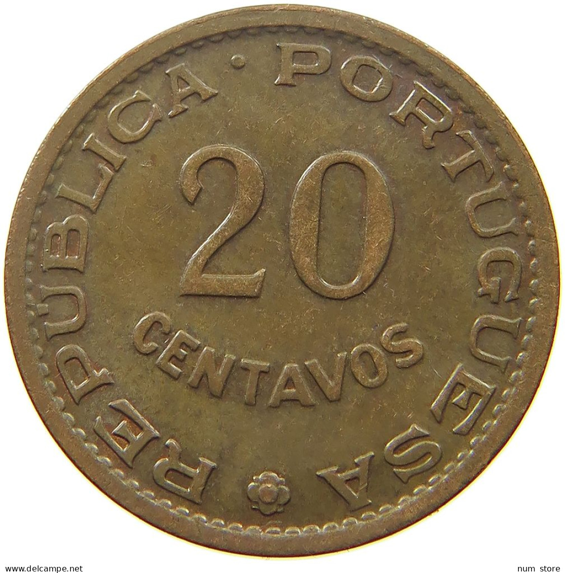 TIMOR 20 CENTAVOS 1970  #s052 0143 - Timor