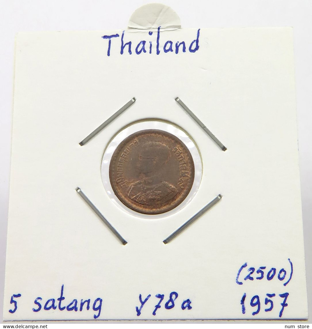 THAILAND 5 SATANG 1957  #alb028 0453 - Thaïlande