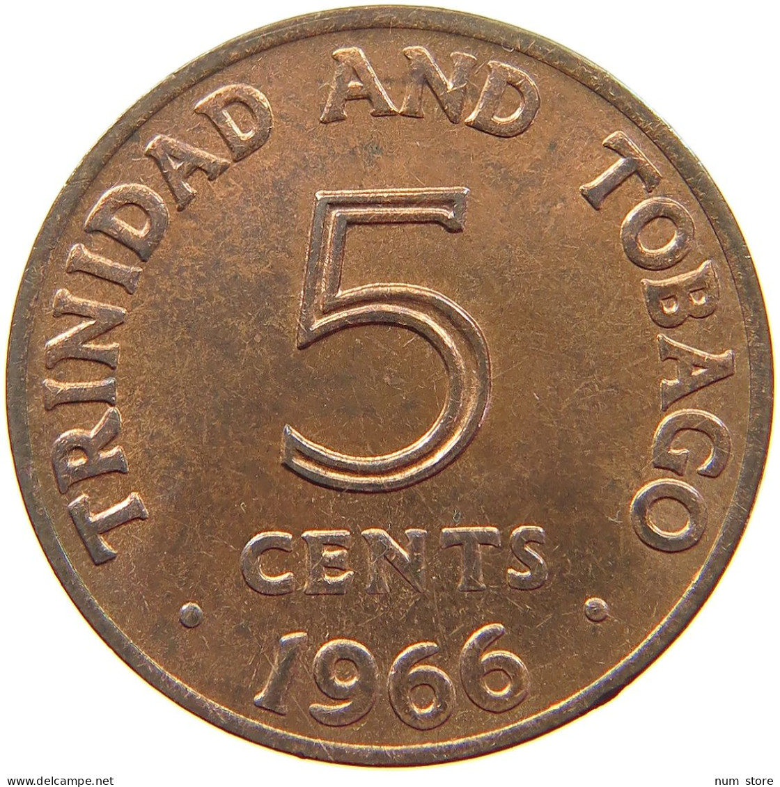 TRINIDAD AND TOBAGO 5 CENTS 1966  #s062 0249 - Trinidad En Tobago