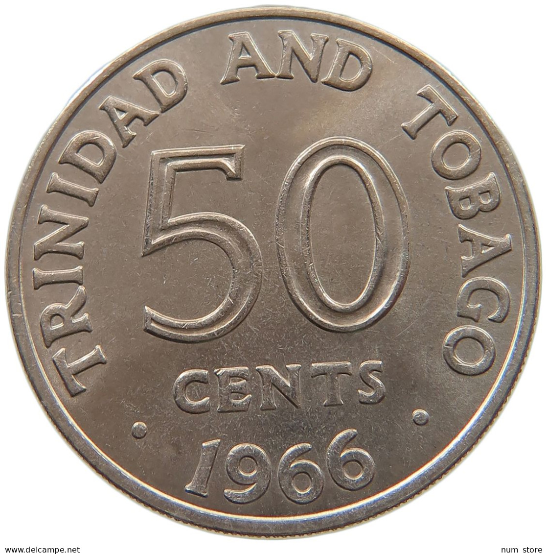 TRINIDAD AND TOBAGO 50 CENTS 1966  #s061 0285 - Trinidad & Tobago