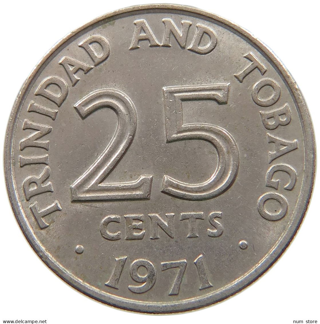 TRINIDAD AND TOBAGO 25 CENTS 1971  #s065 0547 - Trinité & Tobago