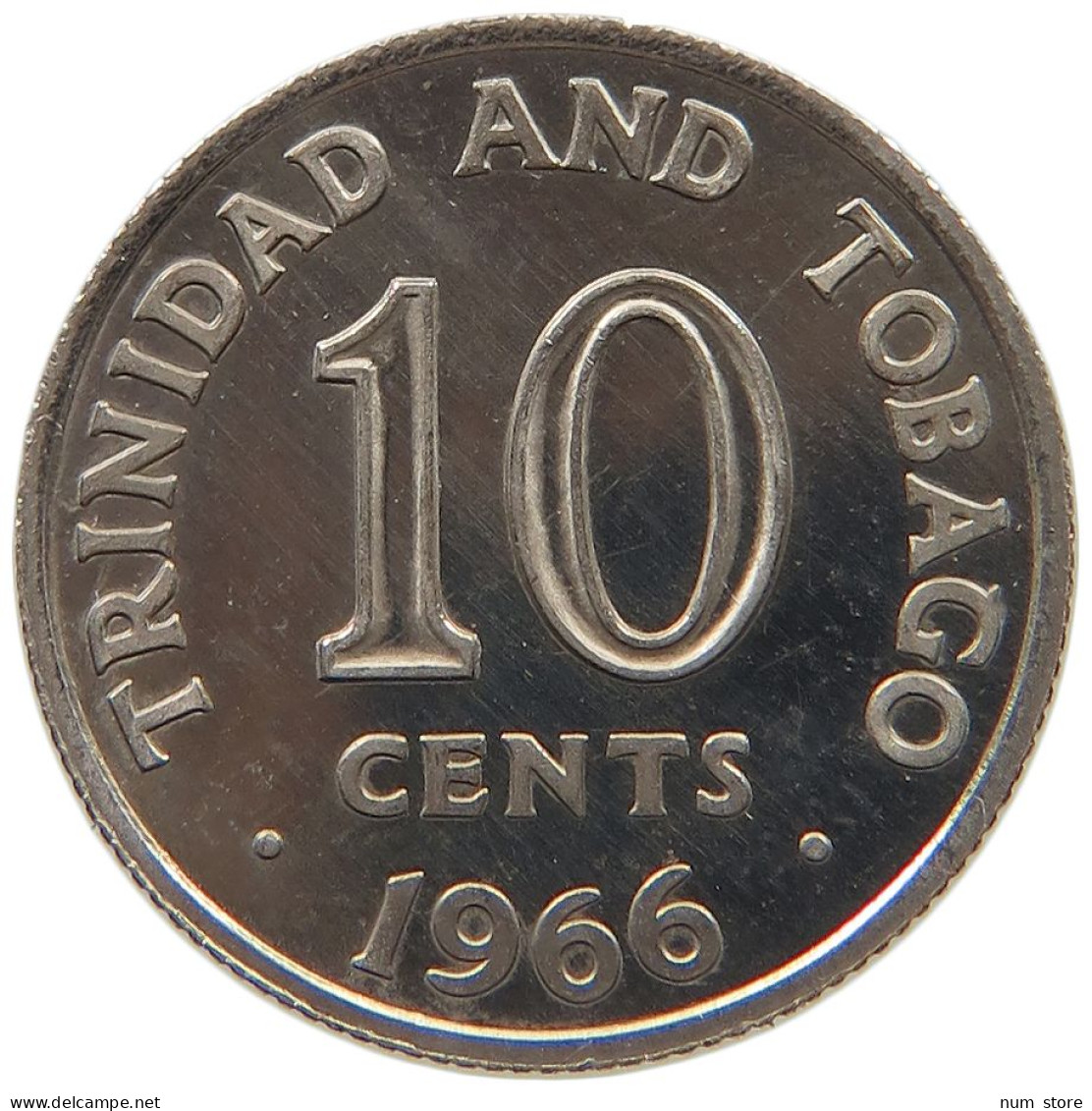 TRINIDAD AND TOBAGO 10 CENTS 1966  #c017 0551 - Trinidad & Tobago
