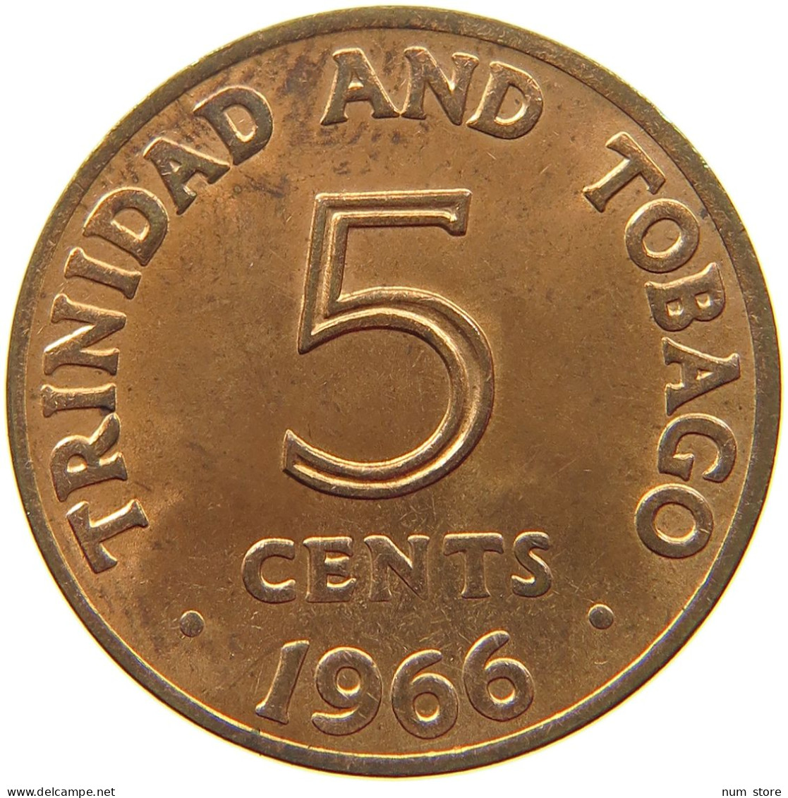 TRINIDAD AND TOBAGO 5 CENTS 1966  #s067 0179 - Trinidad En Tobago