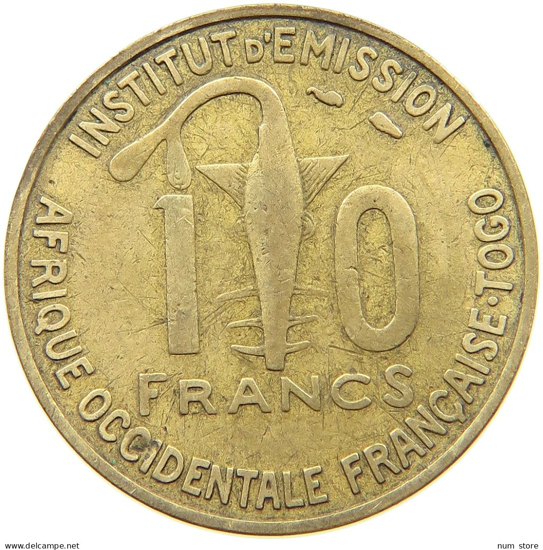 TOGO 10 FRANCS 1957  #s055 0737 - Togo