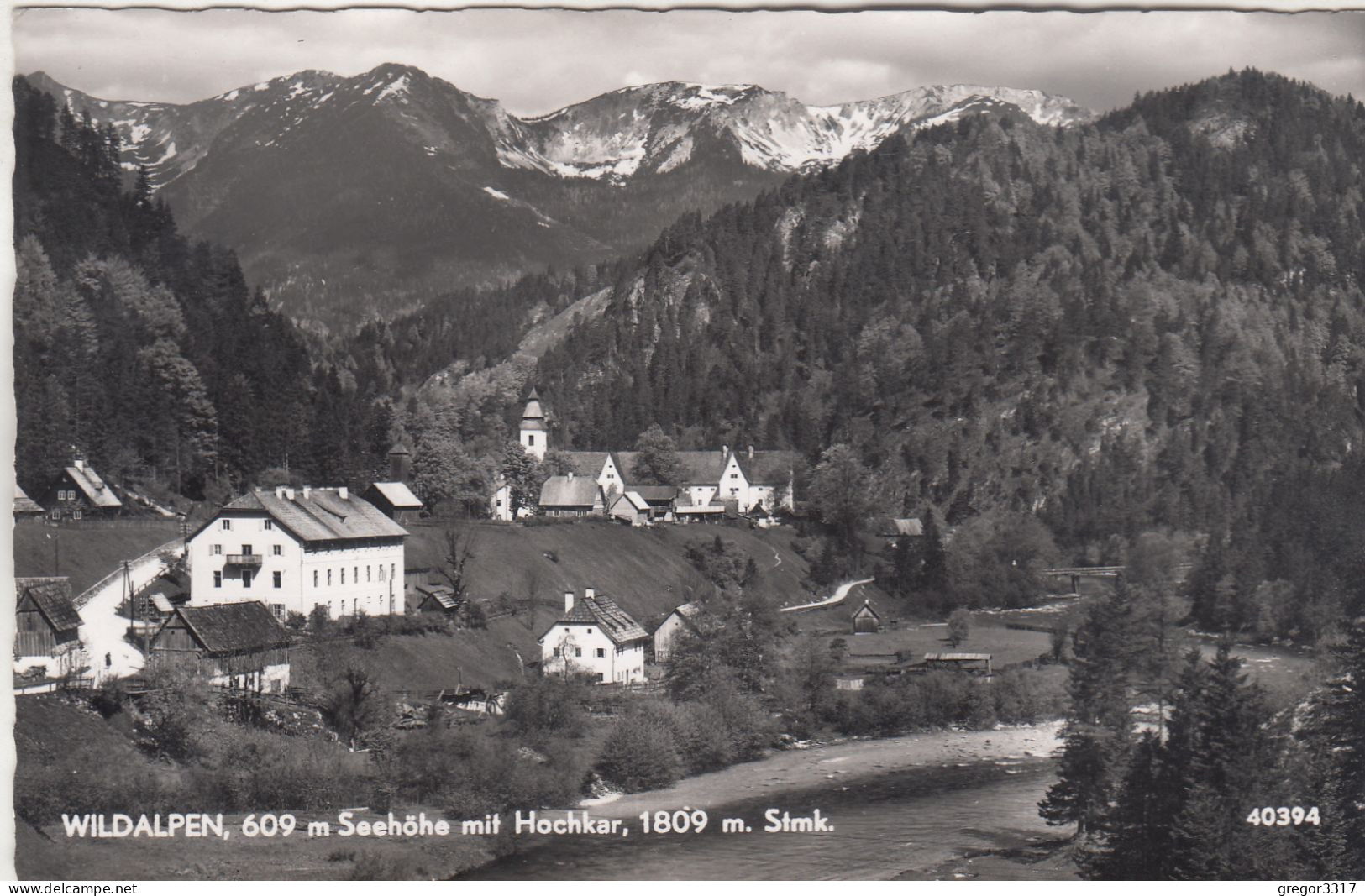D7842) WILDALPEN -  Steiermark - Fluss Mit Häusern U. Hochkar - 1955 - Wildalpen