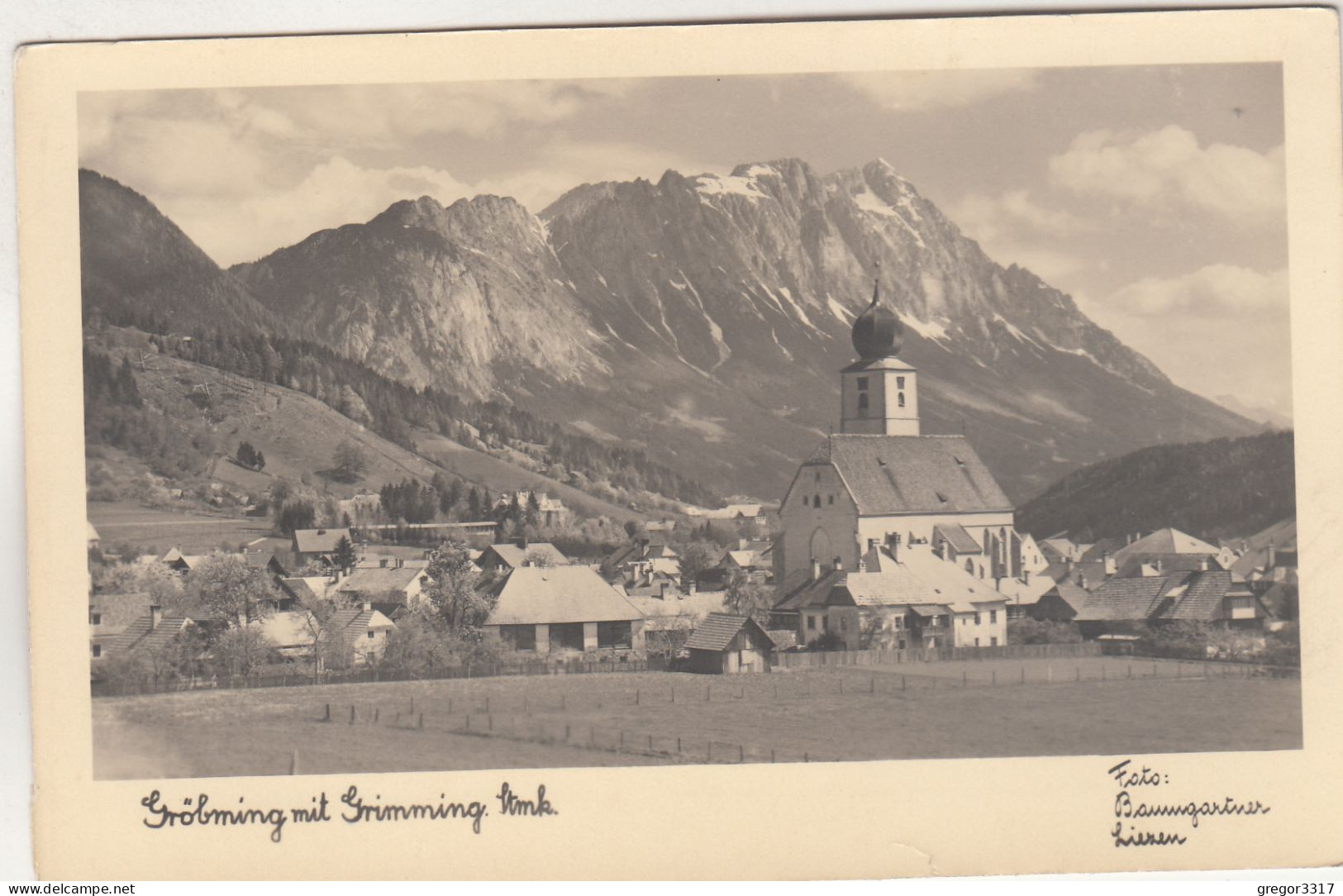 D7854) GRÖBMING Mit Grimming - Steiermark - FOTO AK Mit Kirche U. Häusern - Foto Baumgartner ALT - Gröbming