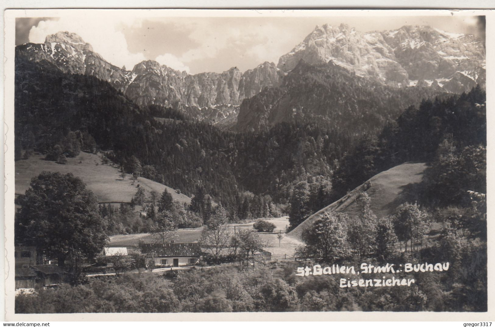 D7855) ST. GALLEN - Stmk. BUCHAU - EISENZIEHER - Tolle Alte FOTO AK - St. Gallen