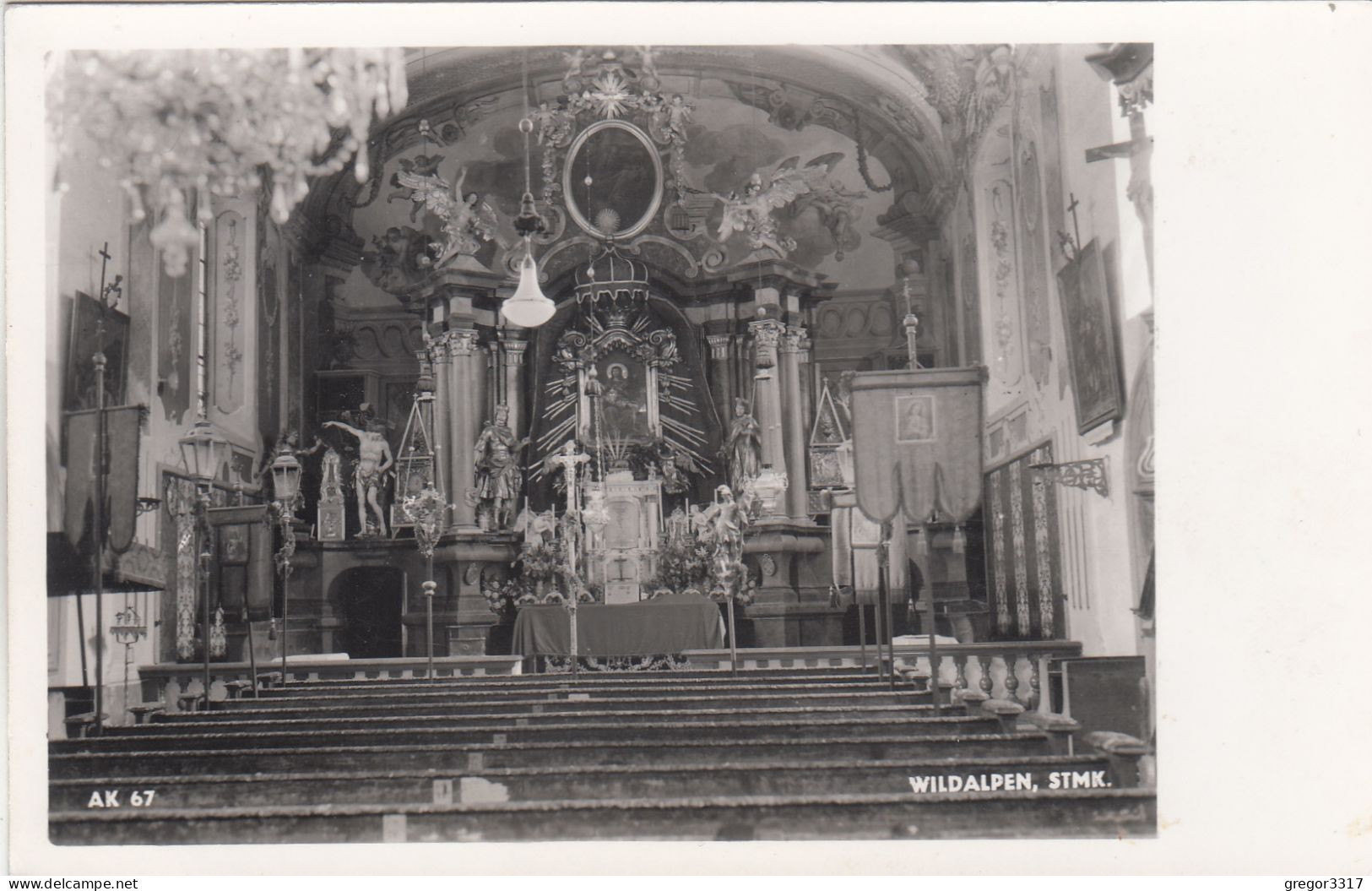 D7869) WILDALPEN - Stmk. Kirche Innenansicht ALT - Wildalpen