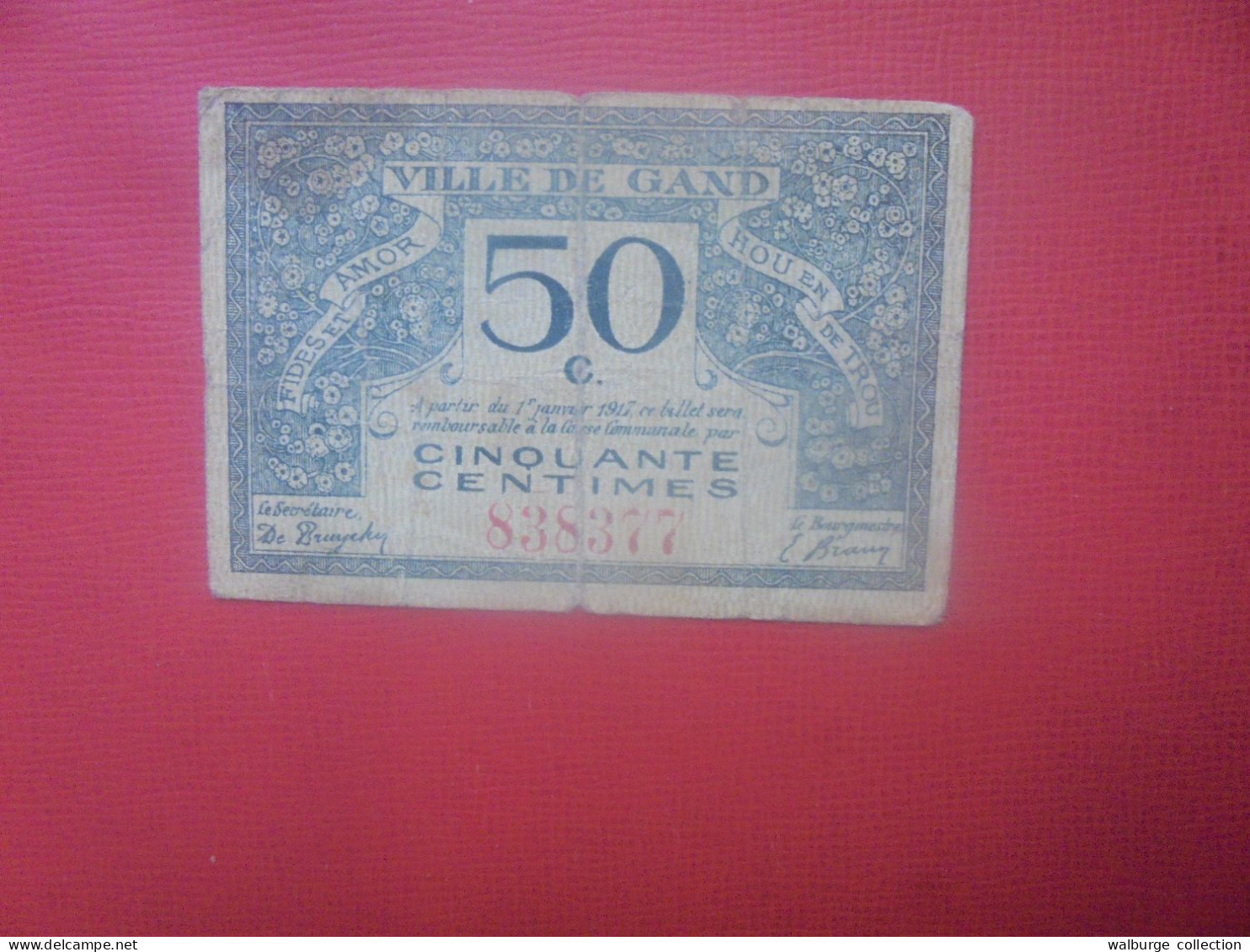 GENT 50 Centimes 1917 (B.18) - Colecciones