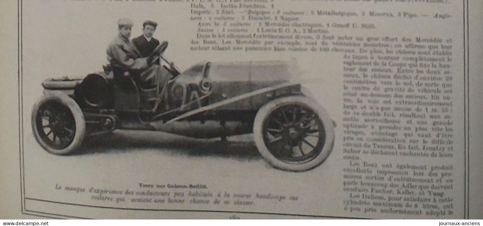 1907 COURSE AUTOMOBILE - LA COUPE DE L'EMPEREUR - TERRY GOBRON BRILLÉ - VOITURE ADIER Et MARTIN = LETHIMONNIER - Livres