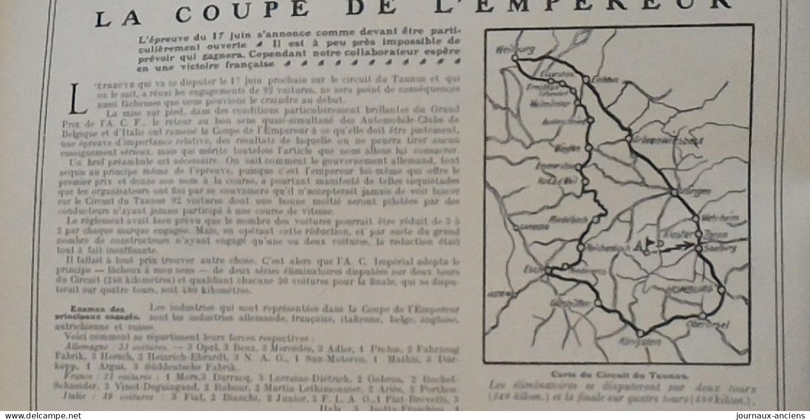 1907 COURSE AUTOMOBILE - LA COUPE DE L'EMPEREUR - TERRY GOBRON BRILLÉ - VOITURE ADIER Et MARTIN = LETHIMONNIER - Bücher