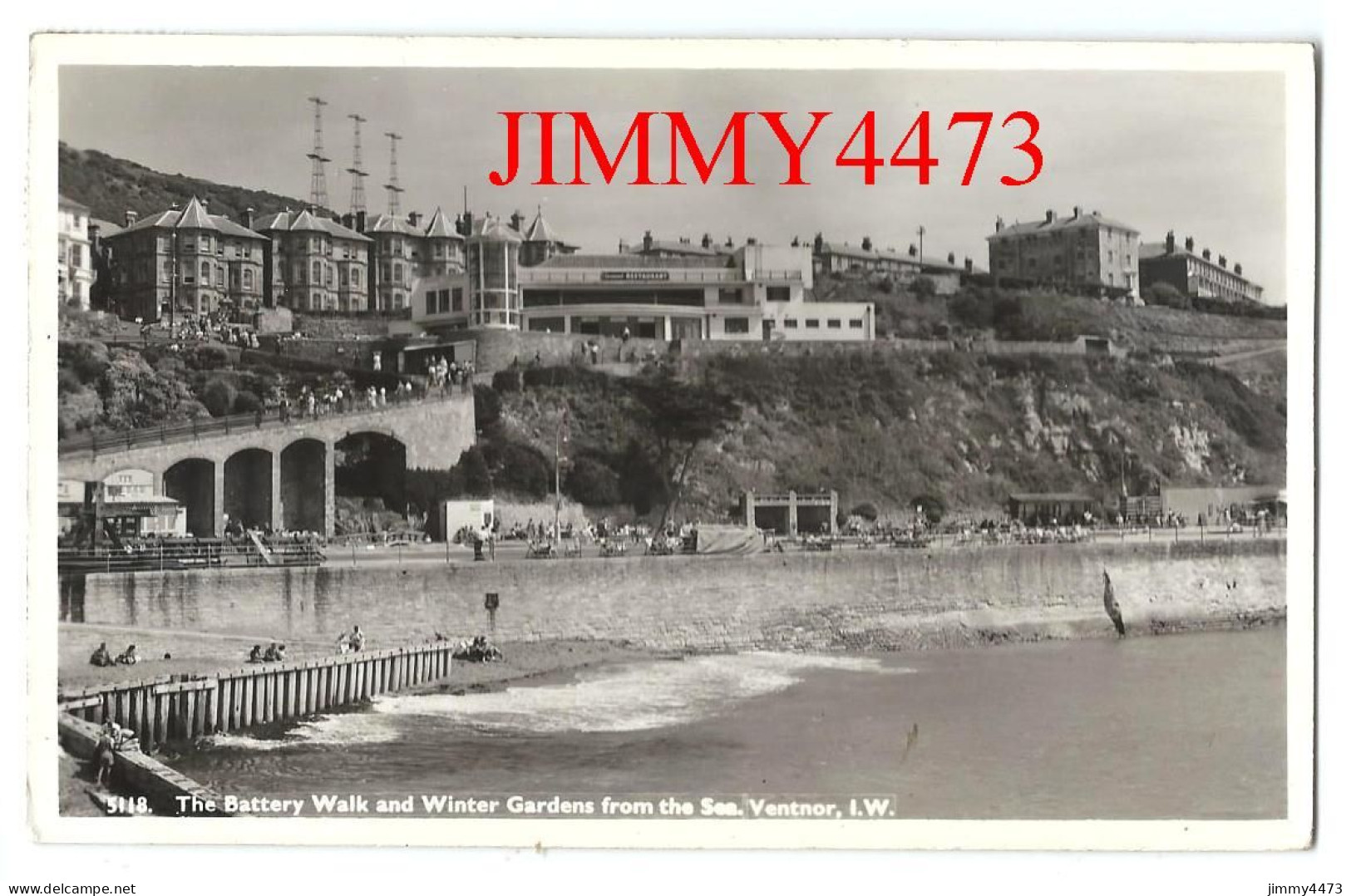 VENTNOR - The Battery Walk And Winter Gardens From The Sea En 1954 ( ISLE OF WIGHT ) - Ventnor