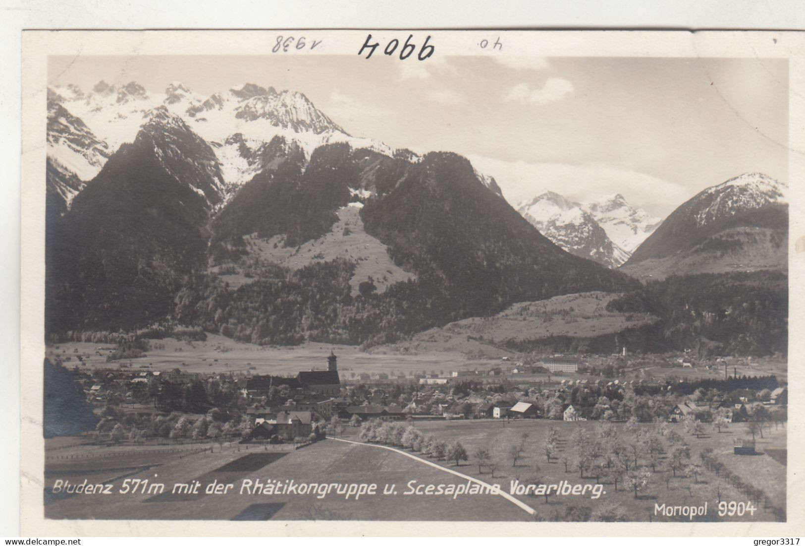 D7892) BLUDENZ - Mit Rhätikongruppe U. Scesaplana - Vorarlberg - Alte FOTO AK - Bludenz