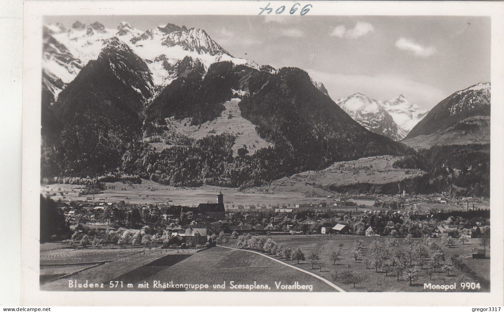 D7893) BLUDENZ - Straße Richtung Stadt Mit Rhätikongruppe U. Scesaplana - Vorarlberg - Alte FOTO AK - Bludenz