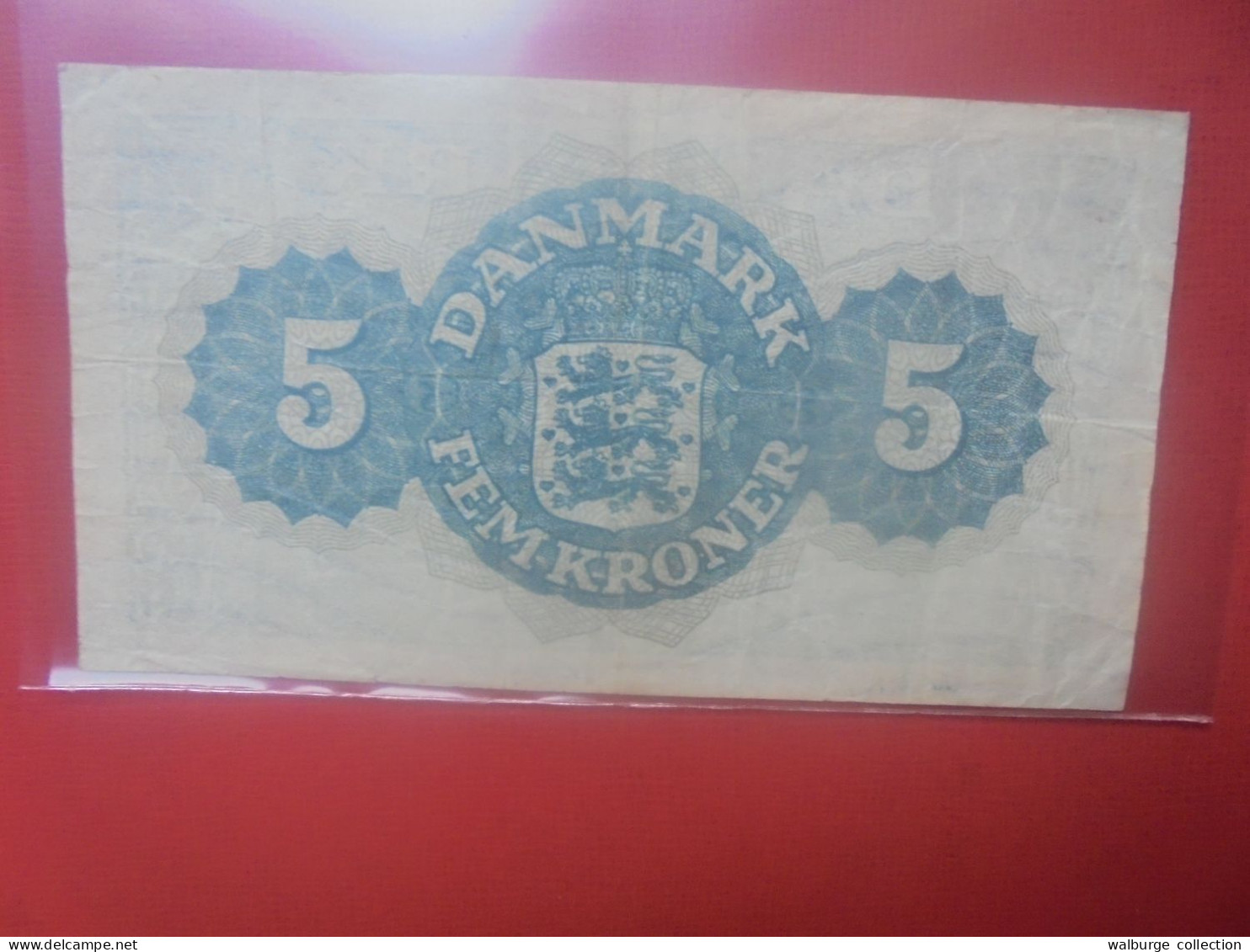DANEMARK 5 KRONER 1944 Préfix "A C" RARE ! Circuler (B.31) - Dinamarca