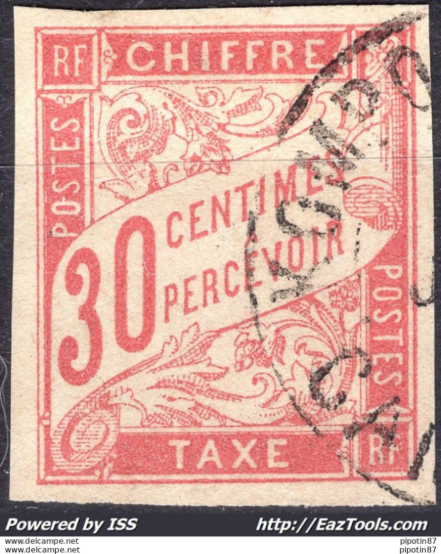 COLONIES GENERALES TIMBRE TAXE N° 22 CAD DE KOMPONG THOM CAMBODGE RARE - Postage Due