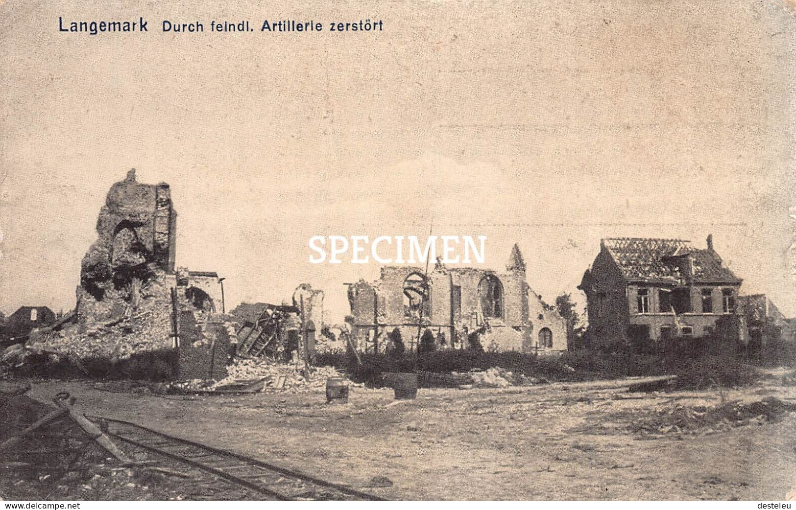 Durch Feindl. Artillerie Zerstört - Langemarck - Langemark - Langemark-Poelkapelle