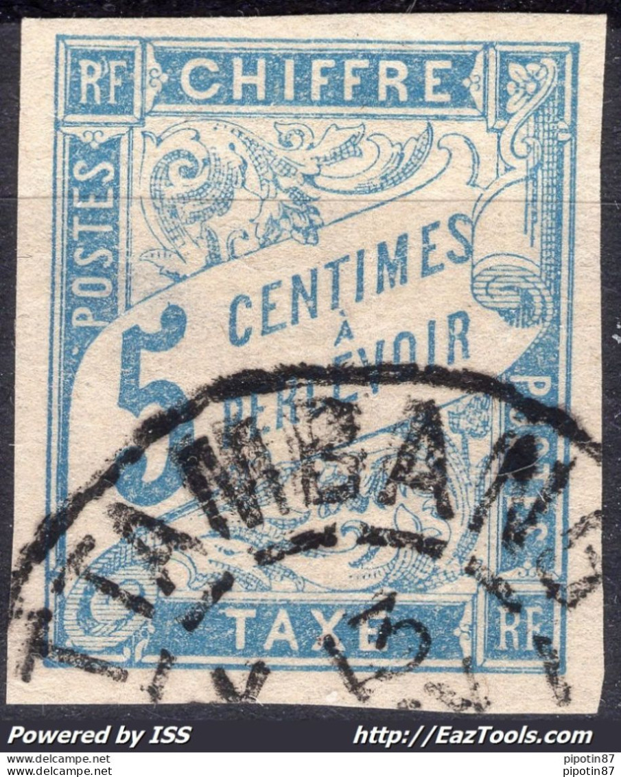 COLONIES GENERALES TIMBRE TAXE N° 18 CAD DE BATTAMBANG CAMBODGE A VOIR - Strafportzegels