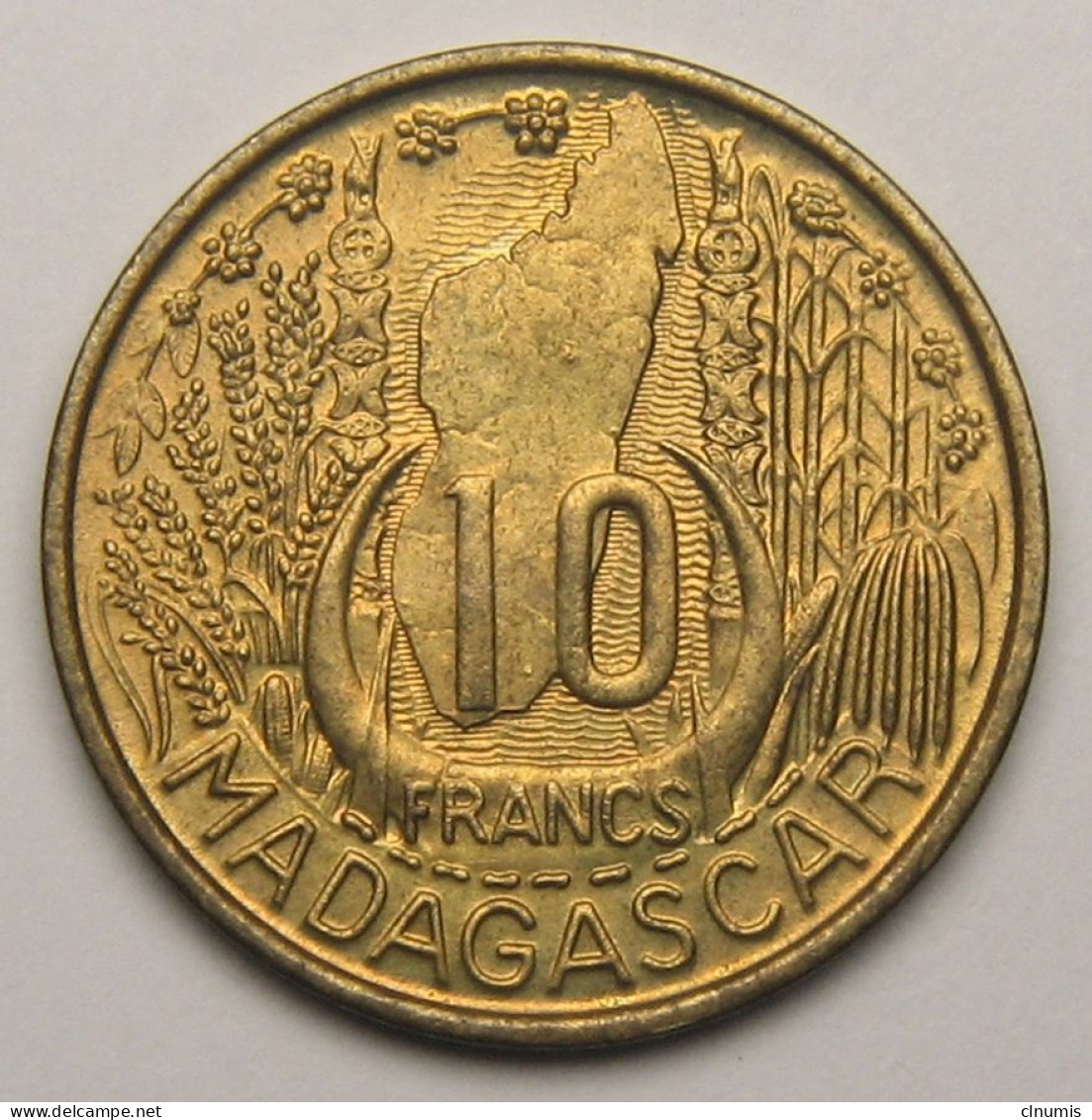 ASSEZ RARE 10 Francs Union Française, 1953, Madagascar - Madagaskar