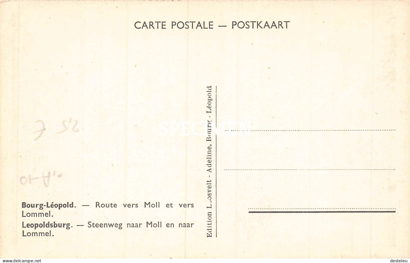 Route Vers Moll Et Vers Lommel - Leopoldsburg - Leopoldsburg