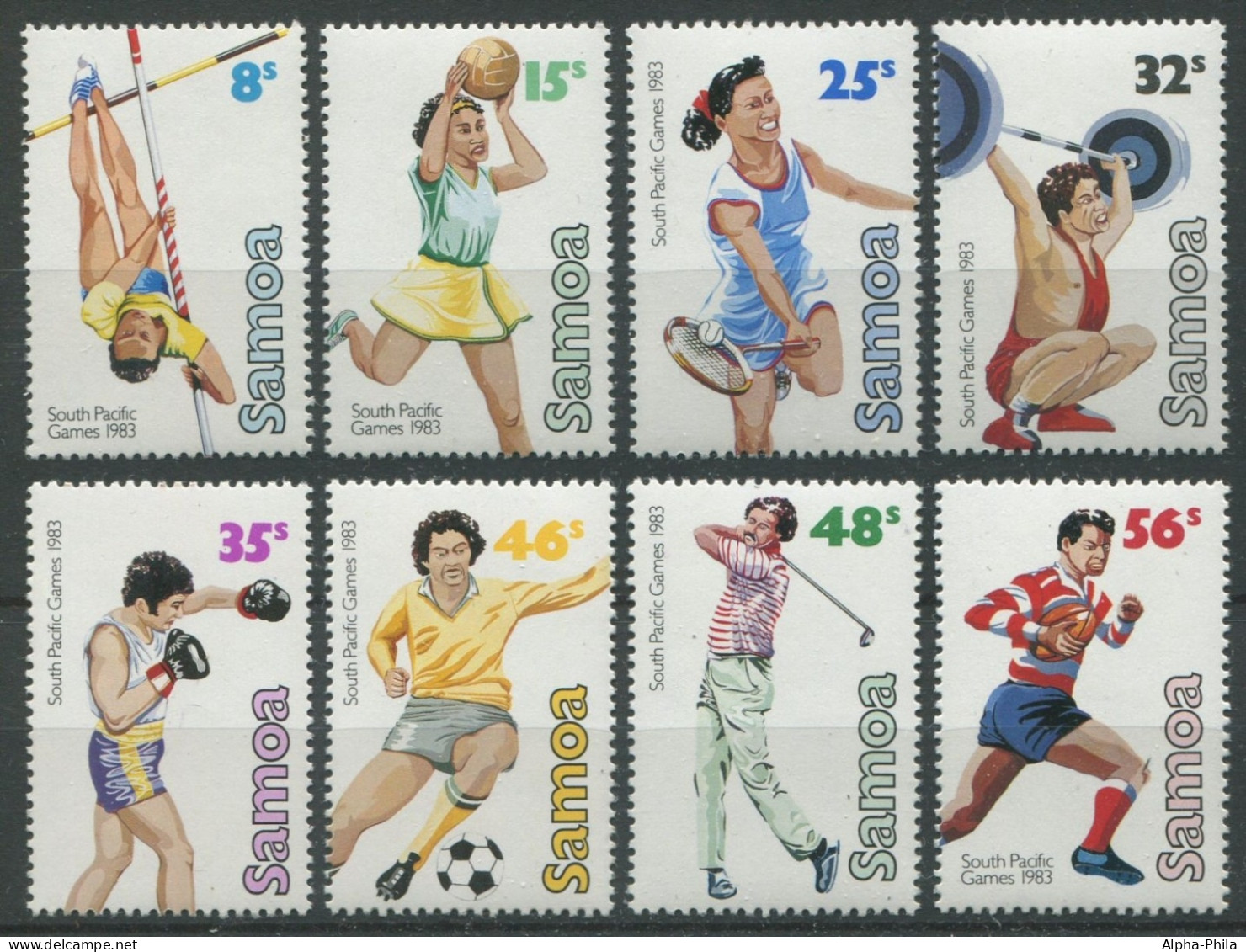 Samoa 1983 - Mi-Nr. 508-515 ** - MNH - Sportspiele - American Samoa