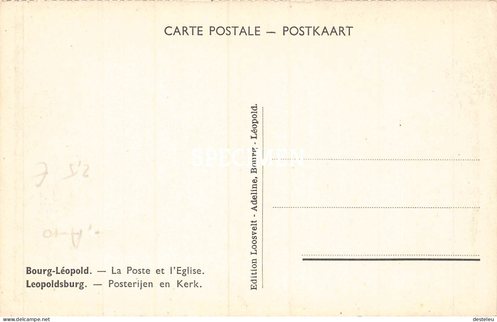 La Poste Et L'Eglise - Leopoldsburg - Leopoldsburg