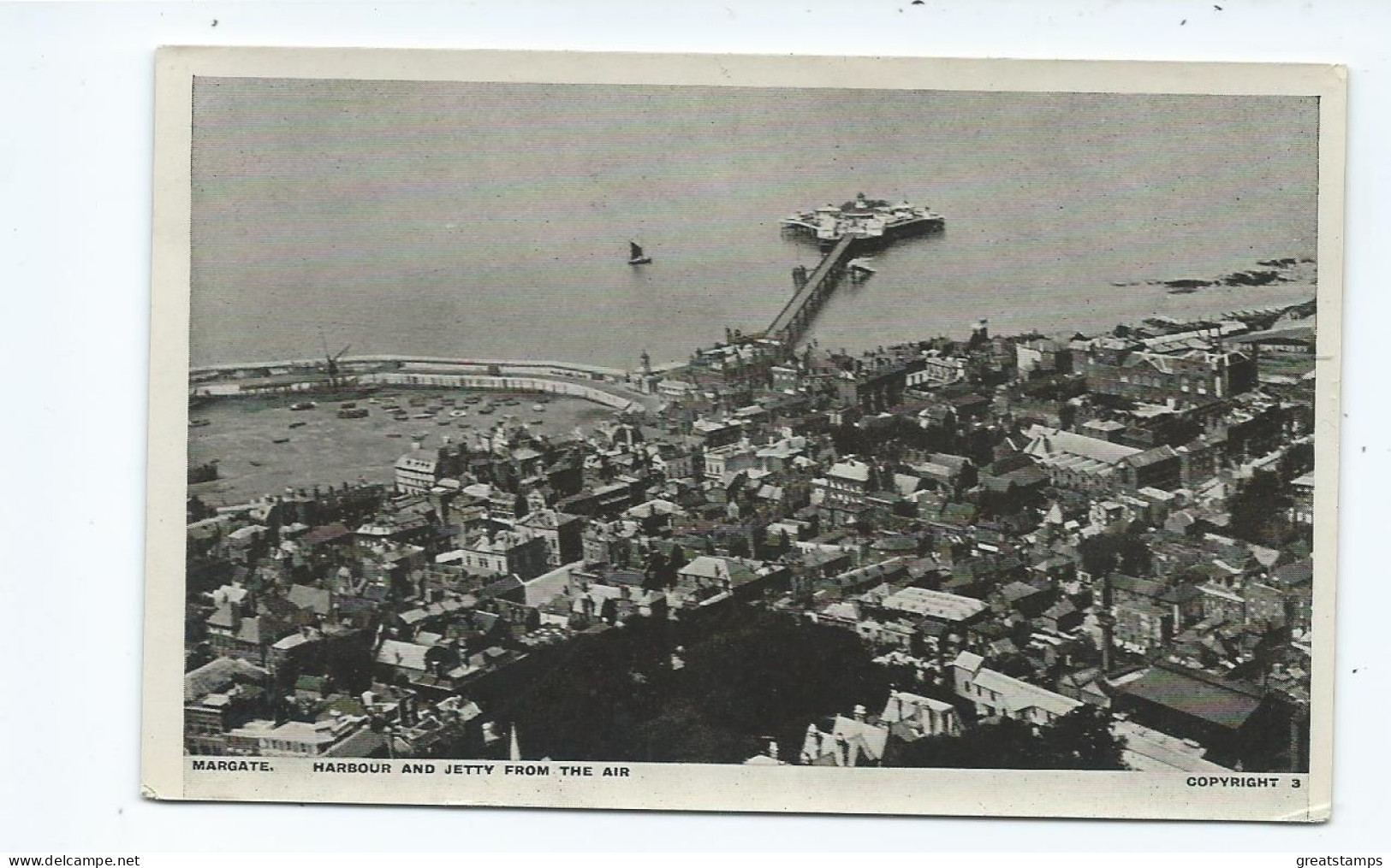 Kent   Postcard  Margate From The Air Rp Unused - Margate