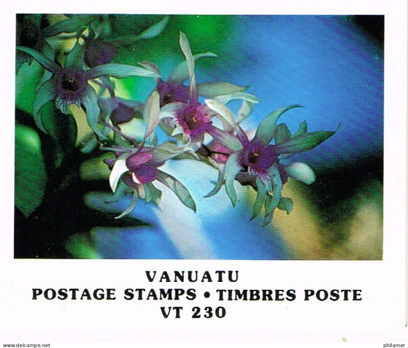 Vanuatu Nouvelles Hebrides New Hebrides Carnet Timbre Stamp Holder Orchidee Orchid Neuve BE - Vanuatu (1980-...)