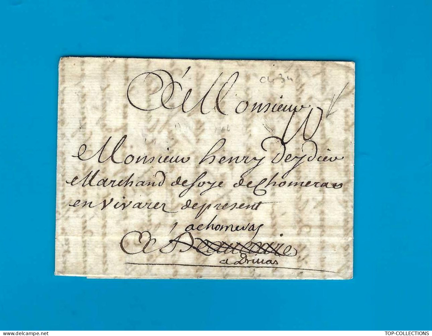 1746 De Lyon LETTRE NEGOCE COMMERCE FINANCE Pour Deydier MANUFACTURE DE  Soie à  Chomerac  Ardéche V.Aubenas Vivarais - ... - 1799