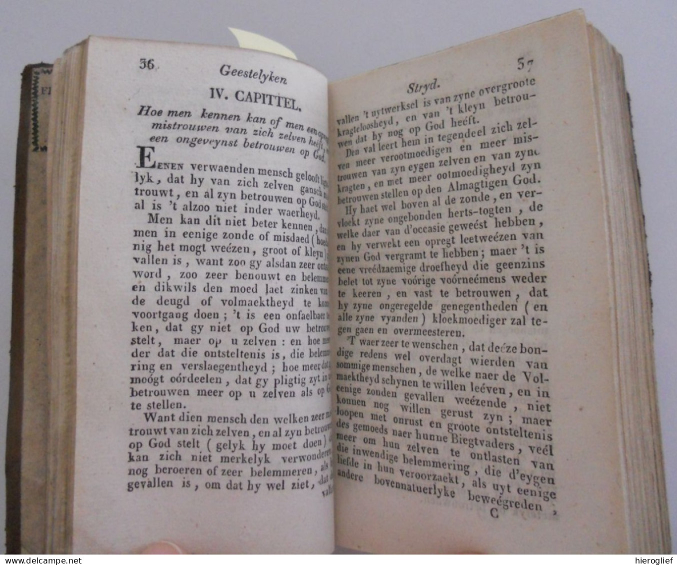 DEN GEESTELYKEN STRYD Door P.V.E.P. 1924 Druk Mechelen P.J.Hanicq Houtsnede / Religie Devotie Godsdienst Kerk - Antique