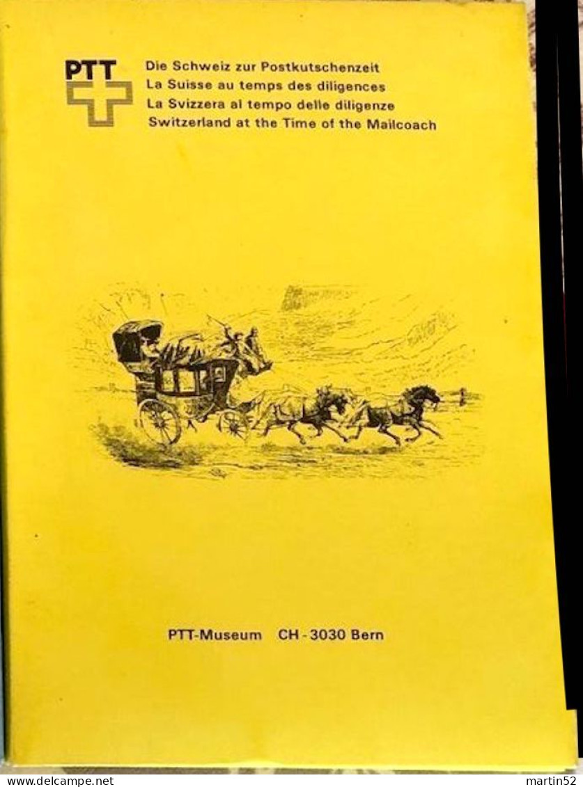 Diligences Suisses 1986: PTT-MUSEUM 12 X Bild-PK Jeu De CP Illustrée Set Of PPC & Carnet Avec Description En 4 Langues - Kutschen