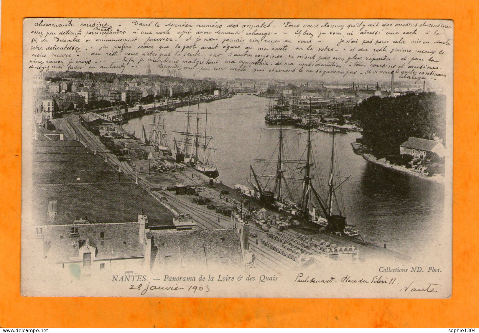 NANTES - Panorama De La Loire Et Des Quais - 1903 - Nantes