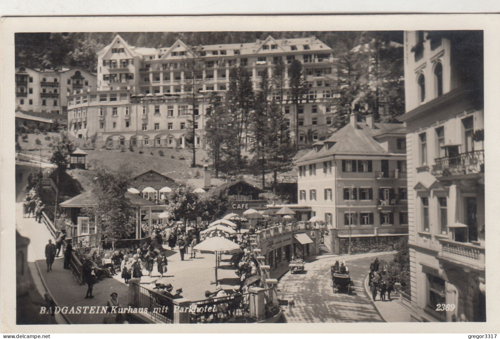 D7970) BADGASTEIN - Kurhaus Mit Parkhotel - Alte FOTO AK - Straße Kutsche TOP 193. - Bad Gastein