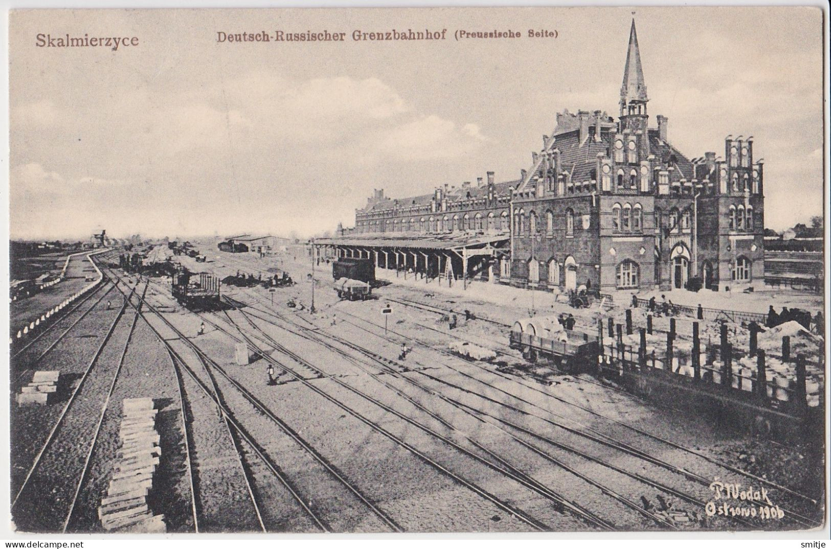 SKALMIERZYCE 1910 BAHNHOF GRENZE DEUTSCHLAND RUSSIA - RAILWAY STATION - Polen