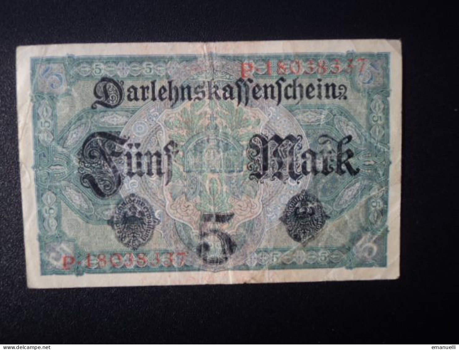 ALLEMAGNE * : 5 MARK   1.8.1917    CA 54c, / P 56b    TTB - 5 Mark