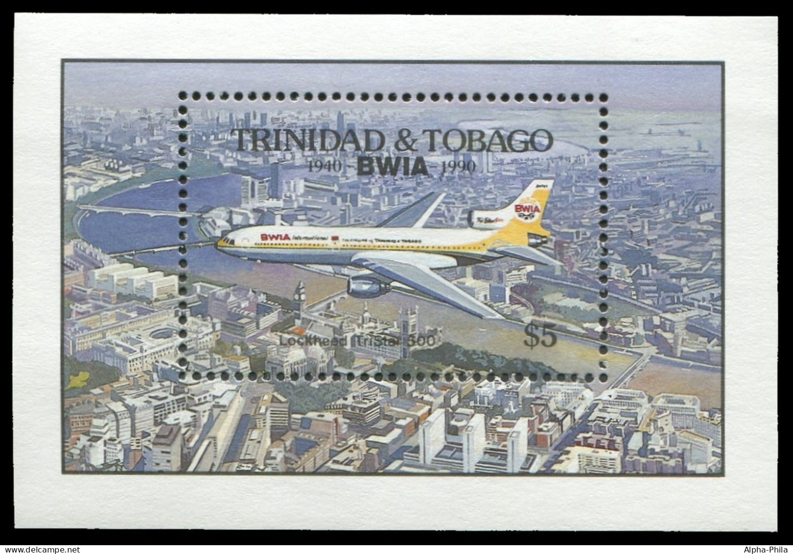 Trinidad & Tobago 1990 - Mi-Nr. Block 41 ** - MNH - Flugzeuge / Airplanes - Trinidad & Tobago (1962-...)
