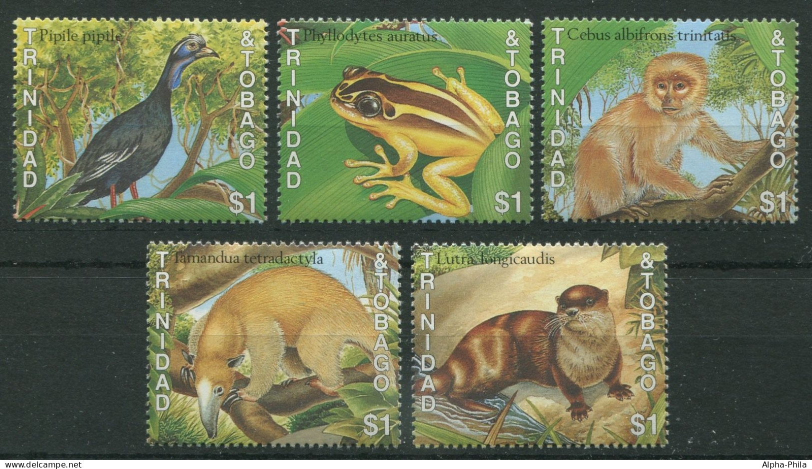 Trinidad & Tobago 1989 - Mi-Nr. 579-583 ** - MNH - Wildtiere / Wild Animals - Trinidad & Tobago (1962-...)