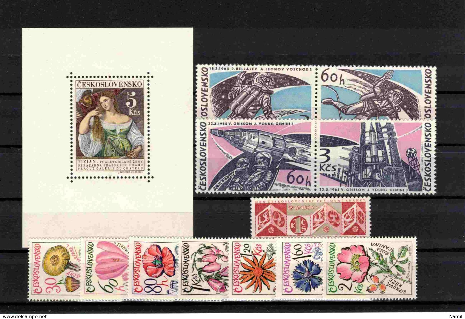 * Tchécoslovaquie 1965 Mi 1503-90+Bl.22 (Yv 1369-1455+BF 26), (MH)* L'année Complete, Infime Trace De Charniere - Full Years