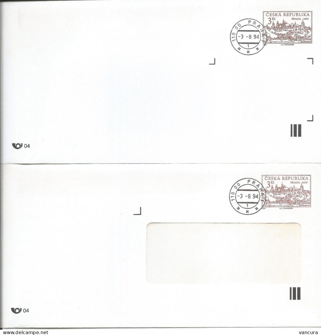 COB 1 B And C Czech Republic  Prague Of Wolgemuth 1994 - Enveloppes