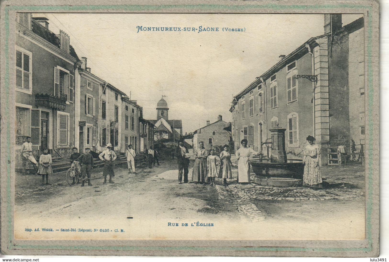 CPA - MONTHUREUX-sur-SAONE (88) - Aspect De La Rue De L'Eglise Au Début Du Siècle  Ad. Weick - Monthureux Sur Saone