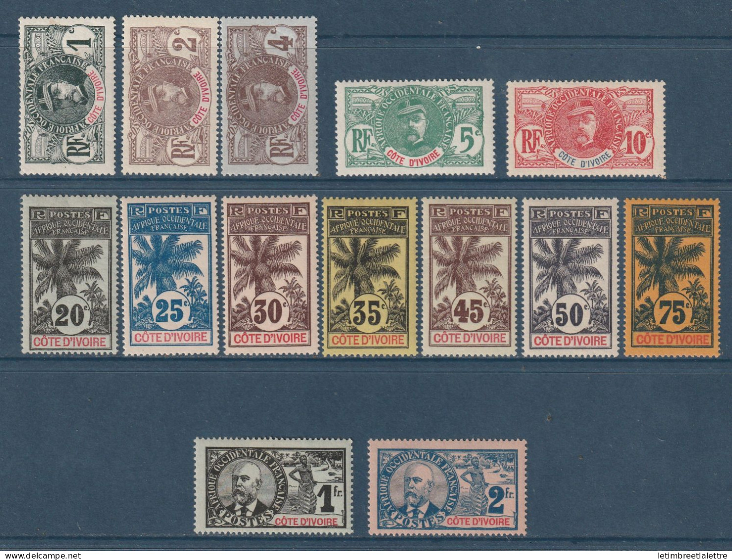 Côte D'Ivoire - YT N° 21 à 35 * Non Complet Manque N° 35 - Neuf Avec Charnière - 1906 / 1907 - Unused Stamps