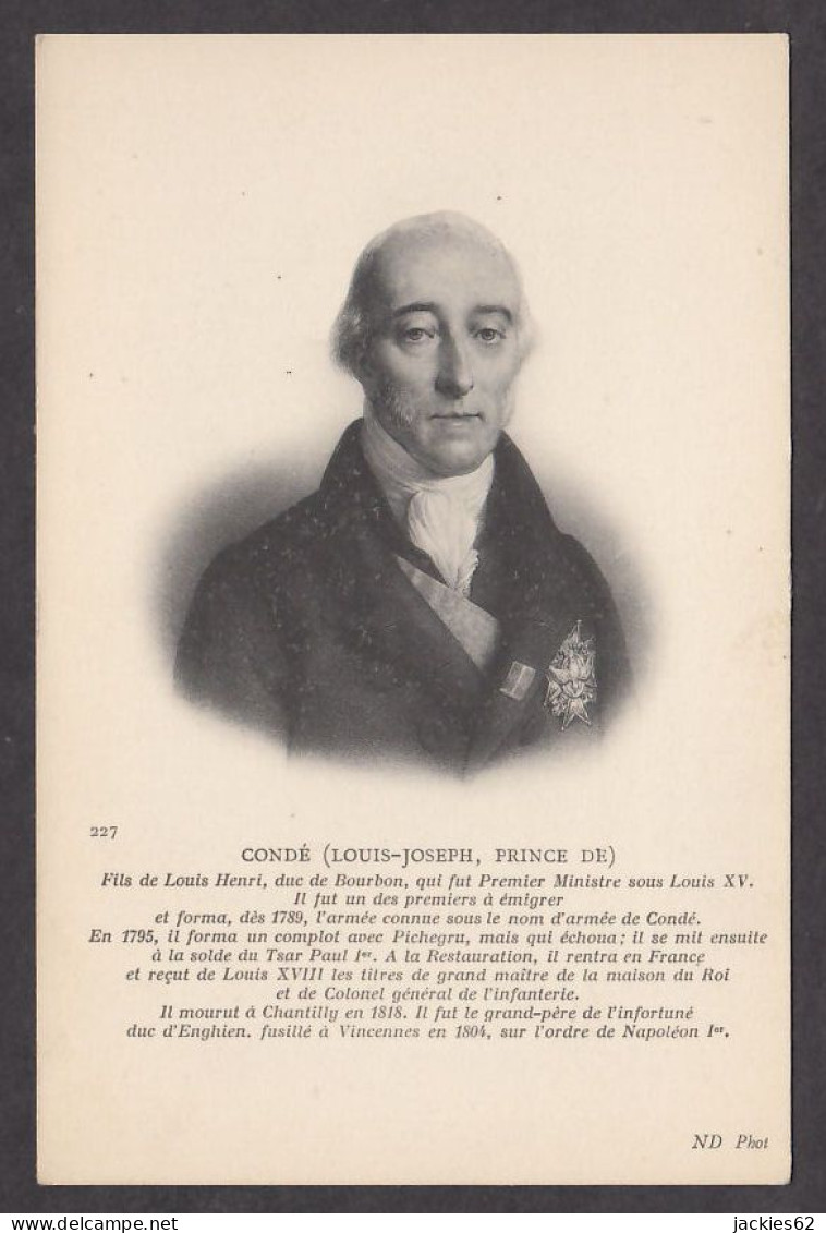 091592/ Louis V Joseph De BOURBON-CONDÉ, Colonel Général De L'infanterie - Hommes Politiques & Militaires